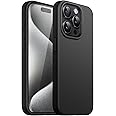 JETech Silicone Case for iPhone 15 Pro 6.1-Inch, Silky-Soft Touch Full-Body Protective Phone Case, Shockproof Cover (Black)