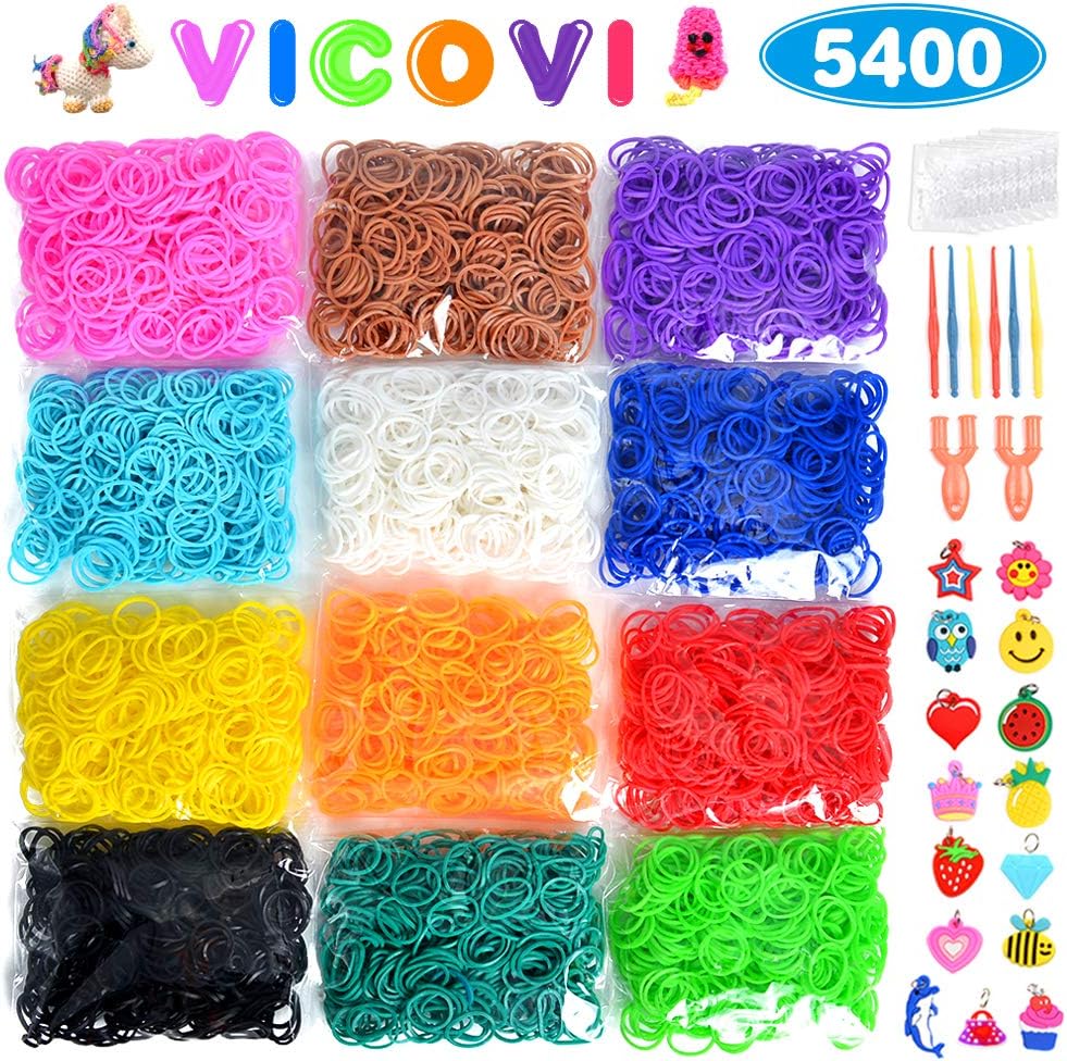 5400+ Rainbow Rubber Bands Refill Set Includes 4800