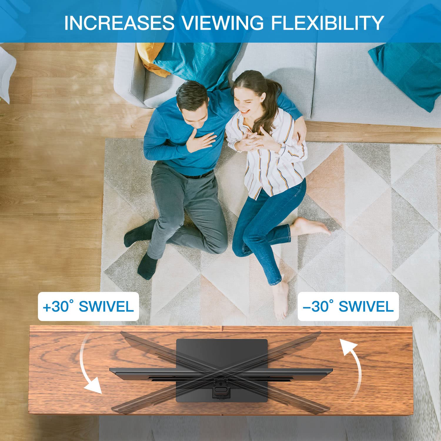 PERLESMITH Universal Swivel TV StandTable Top TV Stand Base For 3775