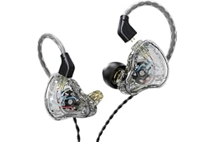 KBEAR KS1 Wired in Ear Headphones, Deep Bass IEM Earbuds Noise Cancelling in Ear Monitors Earphones with 1DD Driver, Ear Hook