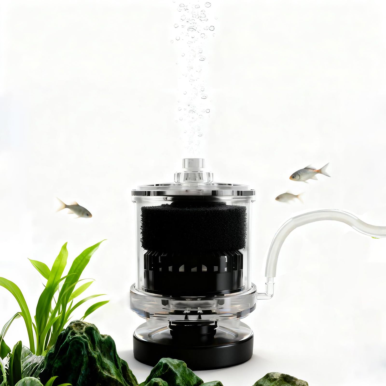 SUAOEO Mini Aquarium Filter Bio,Small Fish Tank Bio Sponge Filter,Small Fish Internal Filter for 1-30 Gal