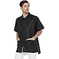 PERFEHAIR Barber Jacket for Men, Hair Stylist Grooming Smock Vest Shirt, Black