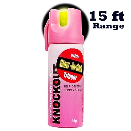 Knockout Powerful OC Pepper Spray for Multiple Attackers with Ease-at-Night Use Trigger and Safety Lock