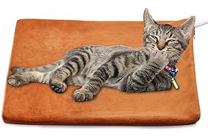 MARUNDA Pet Heating Pad Small，Cat Dog heating Pad Indoor Waterproof,Auto Constant Temperature Warming 12x15 inches Bed with Chew Resistant Steel Cord