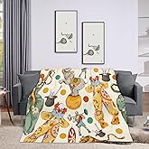 Throw Blanket 30x40 Inch,Circus Vintage Elephant Clown Cozy Soft Lightweight Fuzzy Flannel Blanket Suitable for Couch Bed Sofa Living Room in All Seasons