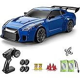 ACAMMZAR RC Drift Car with Gyro, 1:24 Full Proportional Remote Control Car, 25KM/H 4WD High Speed RC Cars with Lights, Extra 