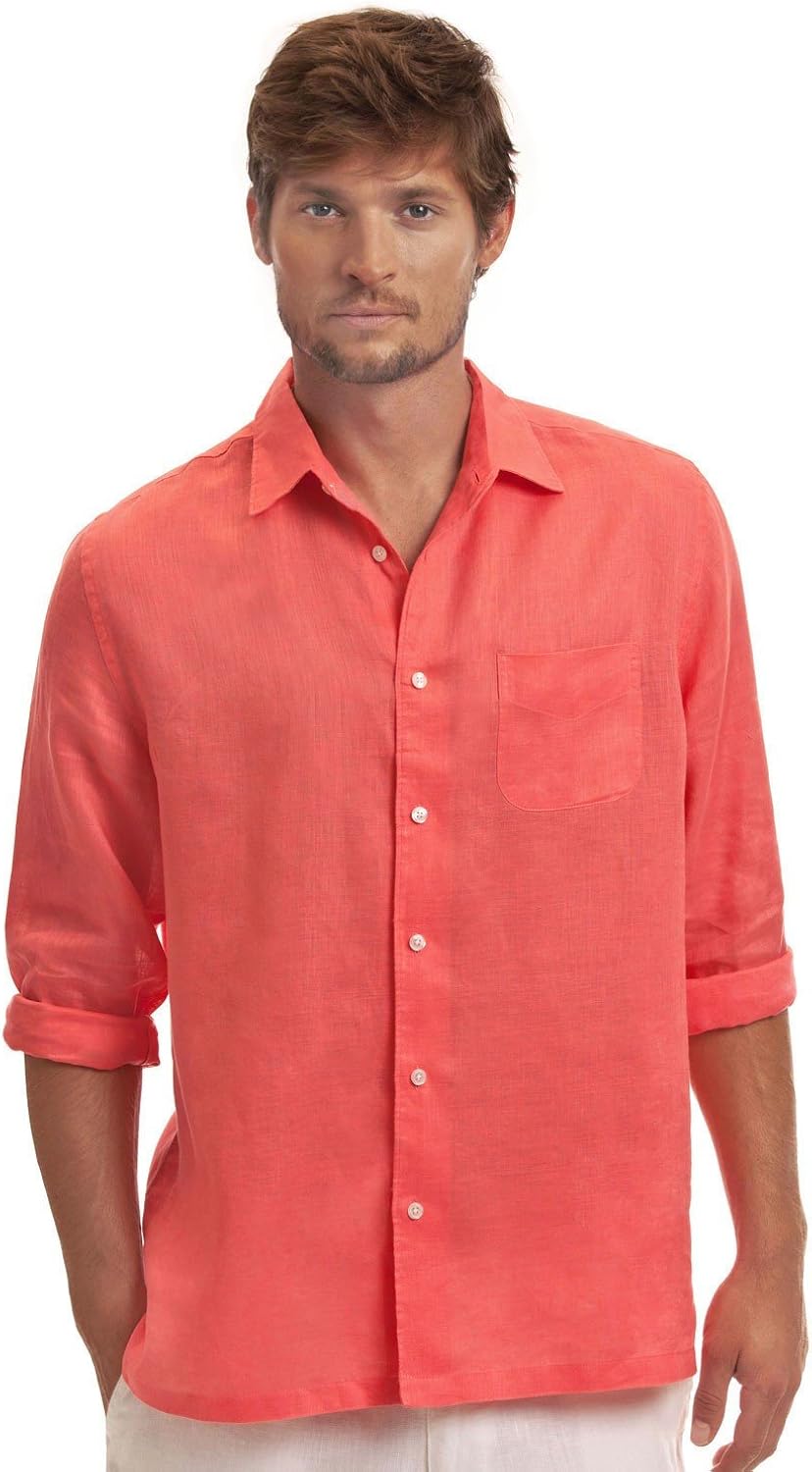 mens shirt coral