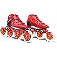 WXHC Professional Inline Speed Skates, 4 Wheels Carbon Fiber Skating Shoes Single Row Roller Skates,High Performance Speed Straight Skate Outdoor Inline Skate for Adult Children Unisex