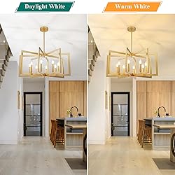 Bairth 8-Light Gold Chandelier, Farmhouse Dining