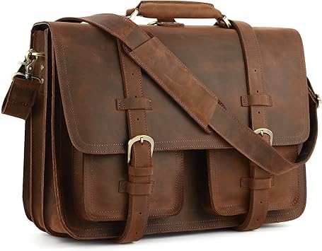 kattee crazy horse leather briefcase