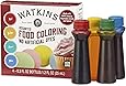Watkins Assorted Food Coloring, 1 Each Red, Yellow, Green, Blue, Total Four .3 oz bottles