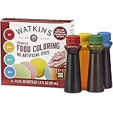 Watkins Assorted Food Coloring, 1 Each Red, Yellow, Green, Blue, Total Four .3 oz bottles