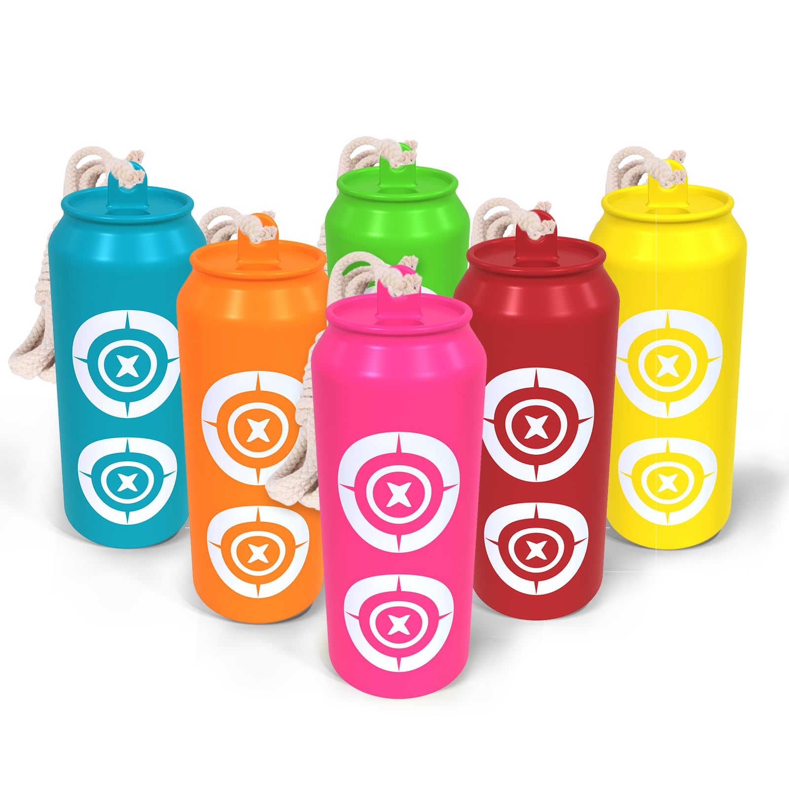 Photo 1 of AIMAX OUTDOOR 6 Pack Shatterproof Bottle Shooting Targets, Plastic Bottles with Rope and Foldable Funnel for Firearm Target Practice, Bright Colors Targets for Backyard Indoor Outdoor Gun Range