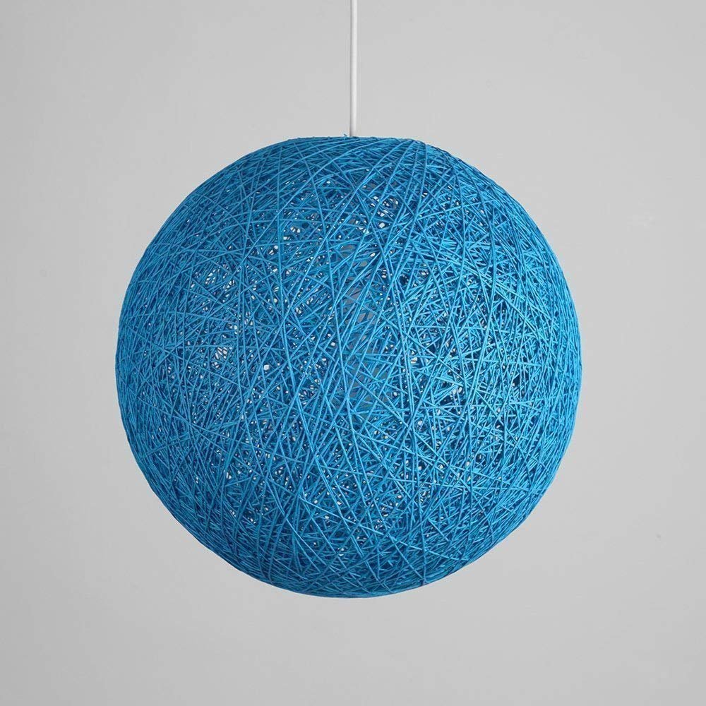 Modern Rattan Ball Chandelier LED E27 Lampshade Hanging Lamps Restaurant Pendant Light(Bulb Not Included)