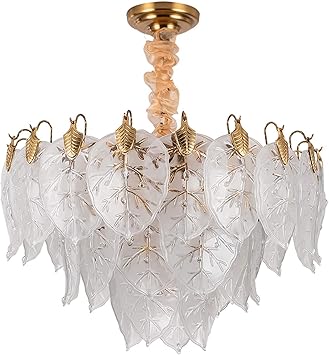 Modernen Luxus Crystal Leaf Kronleuchter,19-flammig E14 Pendelleuchte