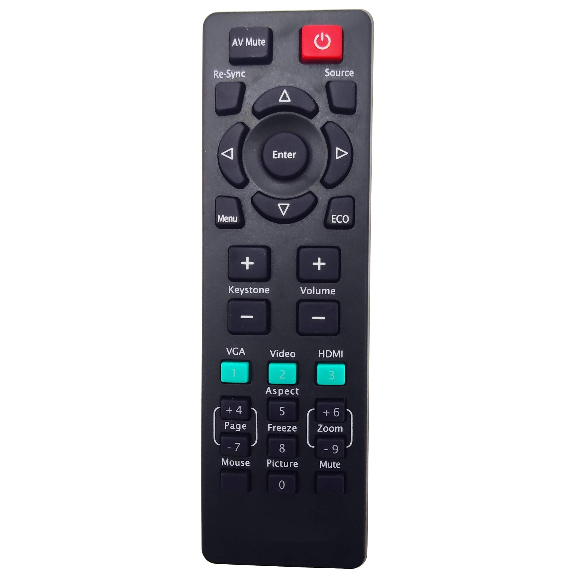 Leankle Remote Controller HW-NAVIGATOR-5 for InFocus Projectors IN134, IN134ST, IN136, IN136ST, IN138HD, IN138HDST, IN2134, IN2136, IN2138HD, IN119HDG, INL3148HD, INL3149WU, SP1081HD, SP2080HD