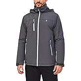Little Donkey Andy Men's Lightweight Winter Jacket Hooded Windproof Warm Insulated Jacket for Ski Hiking