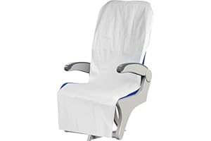 SCS DIRECT Disposable Airplane and Public Seat Covers (6 pack) - Individually Wrapped Travel Ready Protector Covers seats in Planes, Restaurants, Public Transportation, and More! - Fits Snugly Over ANY Seat