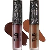 The Lip Bar - Nonstop Liquid Matte Lipstick Mini 2-Pack, Naturalista (Soft Brown) + Low Key - High Pigment - One Swipe - Long Lasting - Jojoba Oil &amp; Vitamin E - Vegan - .24 fl oz each