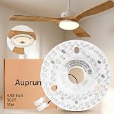 4.92 Inch Ceiling Fan Light Led Replacement 3CCT, Easy Magnetic Mount on | Bright Cool White Energy Saving, Live&amp;Neutral 2-Wire Connection, Fit for Metal Base Fixture (cover shade NOT Included)