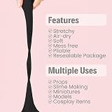 BOHS Black Modeling Foam Clay 1.1 Lbs Air Dry Squishy Soft Craft Clay view 2