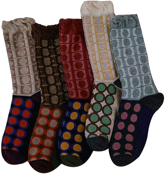 Amazon 靴下 レディース ソックス モダンデザイン クルー丈 5足セット 22 24cm ソックス 通販