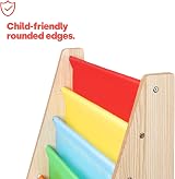 LIVIVO Colorful Kids Bookshelf 4 Tier Toy Storage Rack Multi-Colour view 6
