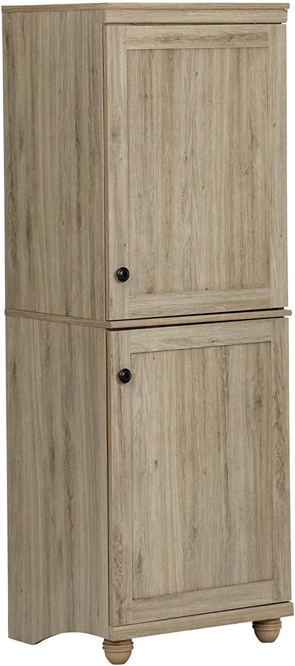 South Shore Hopedale Narrow 2 Door Storage Cabinet Rustic Oak Amazon Ca Home Kitchen