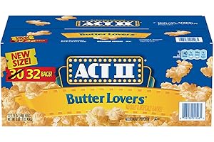 Act II Butter Lovers Microwave Popcorn, 32 Bags (78 Grams Each)