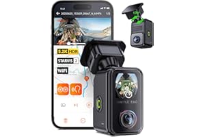 Vantrue E360 Panoramic 2 Channel Dash Cam, 420 Degrees, Dual STARVIS 2, Front Fisheye + Inside Fisheye, Dual IR Night Vision, Action Camera, Voice Control, Touchscreen, GPS, Parking Mode, Support 1TB