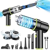 CODN Handheld Car Vacuum Portable Cordless, 2 in 1 Handheld Vacuum Cleaner 12000PA Air Duster with Multi-Nozzles and LED Light, Mini Hand Held Vacuum Rechargeable for Home, Car, Office, Pet Hair