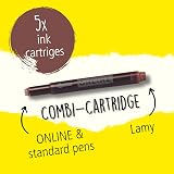 Online Double-Sided Pen Ink Cartridges Brown 5 Pack Universal Refills for view 2