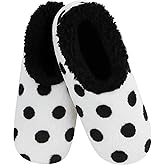 Snoozies Sherpa-Lined Slipper Socks - Fuzzy and Cute Slippers for Women with Non-Slip Sole - Ladies Warm Slippers