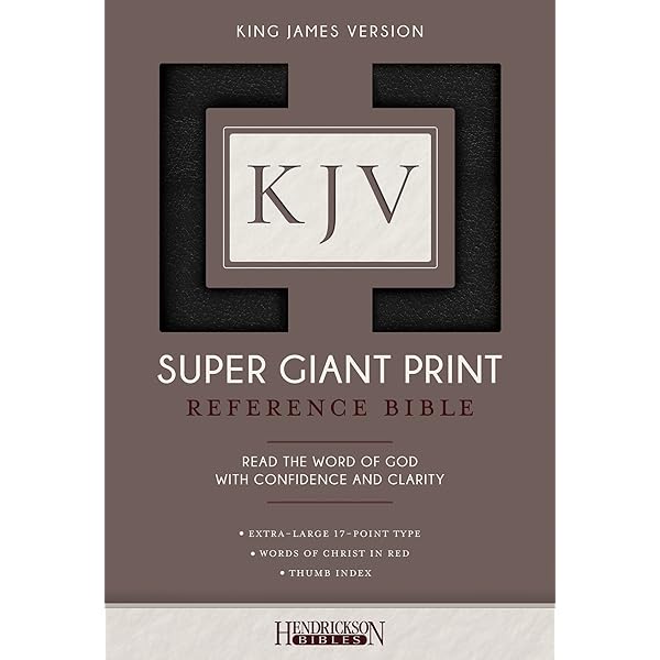 KJV Super Giant Print Reference Bible (Imitation Leather, Black
