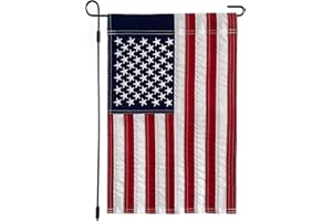 WDGG Embroidered American Flag Garden Flag - 12 x 18 Inches Outdoor Patriotic Americana Decor for Homes and Gardens- 210D Nylon Sewn