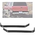 HECASA Rear LH & RH Bumper Molding Compatible with 1988-2000 Chevy Chevrolet GMC C/K 1500 2500 3500 Fleetside/Styleside Rear Bumper Step Pad Molding Trim 2pc GM1158327, GM1159327, 15574115, 15574116