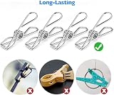 Fabsome Clothes Pegs Chip Clips 40 Pcs 2 Sizes Metal Strong-Grip view 4