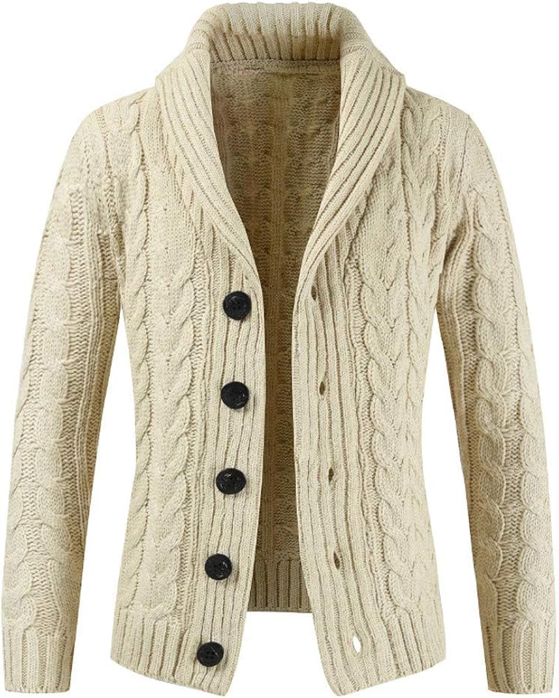 Glaiidy Cárdigan De Hombre Cárdigan De Punto De Color Liso Punto Liso