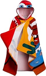 Disney Cars Hooded Towel 100% Cotton Kids Poncho Beach Bath Wrap view 2