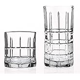Anchor Hocking Manchester Drinking Glasses Set 16 Piece Set (8 Rocks Glasses 
8 Tumbler Glasses)