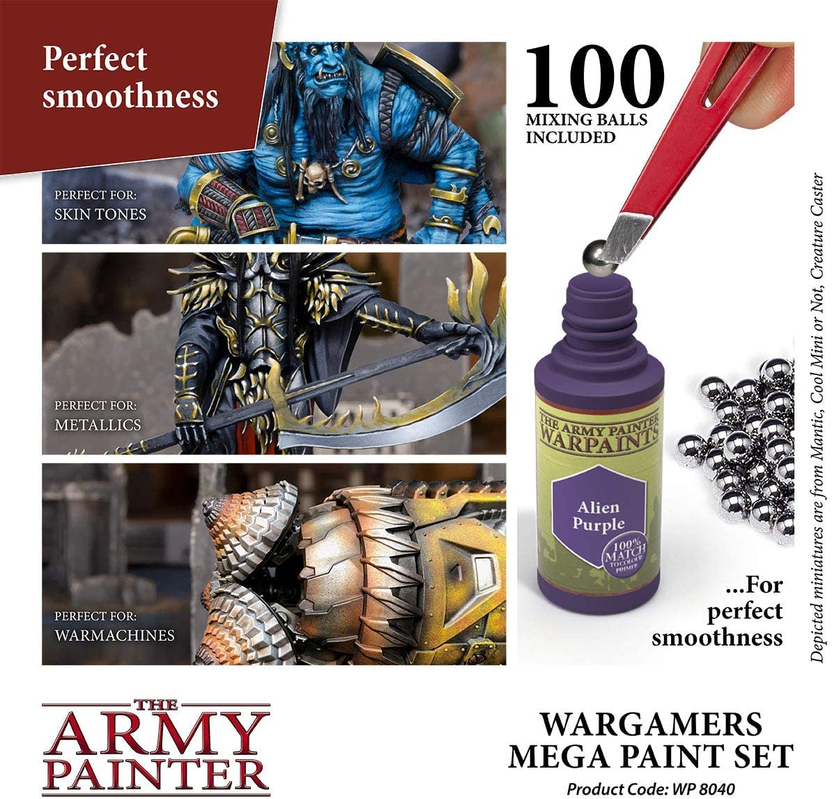 Mini Model Paints Mua The Army Painter Paint Set - Miniature Painting Kit with 100 ...
