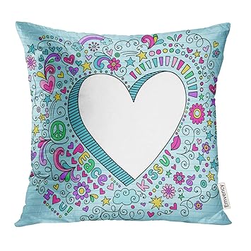 Amazon Com Golee Throw Pillow Cover Peace Psychedelic Groovy 3d