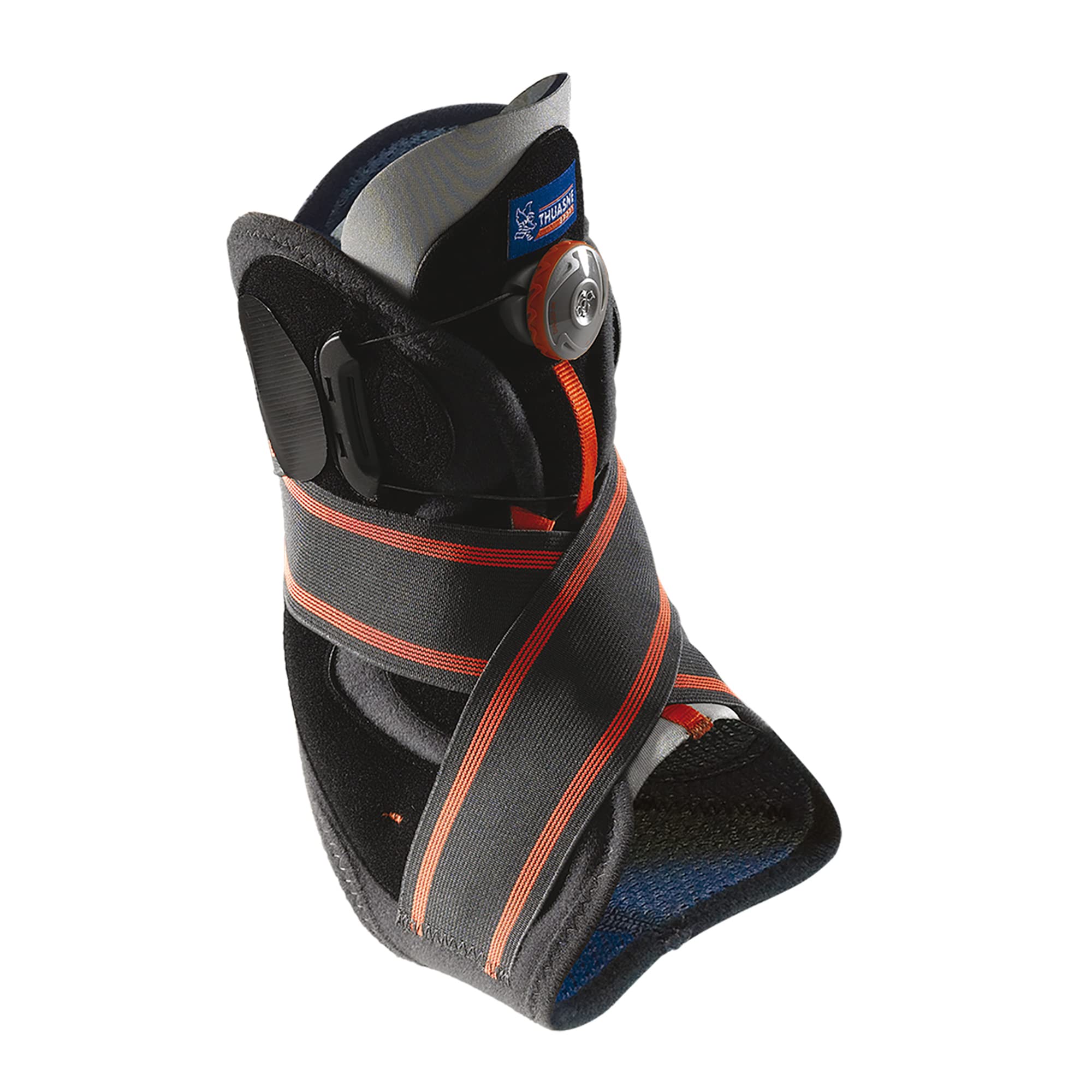 Stabilising ankle brace with Boa® closure system Thuasne Sport - black/grey/orange - Size S