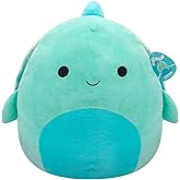 Squishmallows SQCR05477 16-Inch-Cascade The Teal Turtle with Tie-Dye Shell, Multicolour