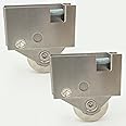 2 Pack Sliding Patio Door Roller Assembly Fits for Pella Wood Glass Doors P/N #0FAT0000 (Pre 1992), 1-1/2" Steel Ball Bearing, Edge Adjustable, Stainless Steel Housing W/o Flange