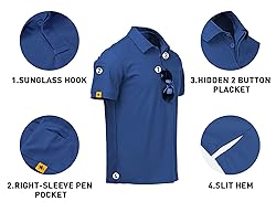 V VALANCH Mens Polo Shirts Summer Short Sleeve