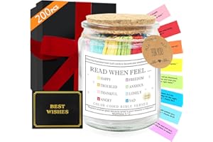 TABGACH Bible Verse Jar 200pcs 8 Emotions for Daily Encouragement,Prayer Jar Confirmation Gift for Teen Girls,Birthday Gift for Mom,Christian & Christmas Gifts for Women,Stocking Stuffer &White Elephant Gifts