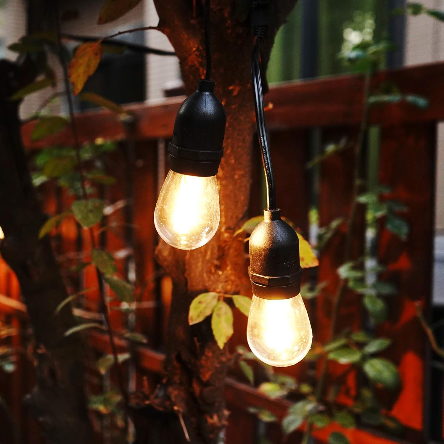 GOODSMANN LED Outdoor Low Voltage String Lights 12V 10PCS Bulbs Hanging Landscape Lighting, 50 FT Light String Weatherproof Decorative Lights Need Work with Low Voltage Transformer 9132-82601-10A : Garden & Outdoor