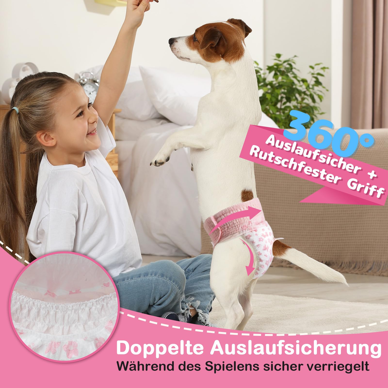 Dono Hundewindeln für Hündinnen, 10 Stück, Läufigkeitshose, Hunde Windeln Weiblich, Pull-up-Hundewindeln, Windeln für Hunde, Katzenwindeln, super saugfähig, incontinenz, XS (20-38 cm) 7