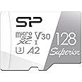 Silicon Power 128GB Superior Micro SDXC UHS-I (U3), V30 4K A2, High Speed MicroSD Card with Adapter